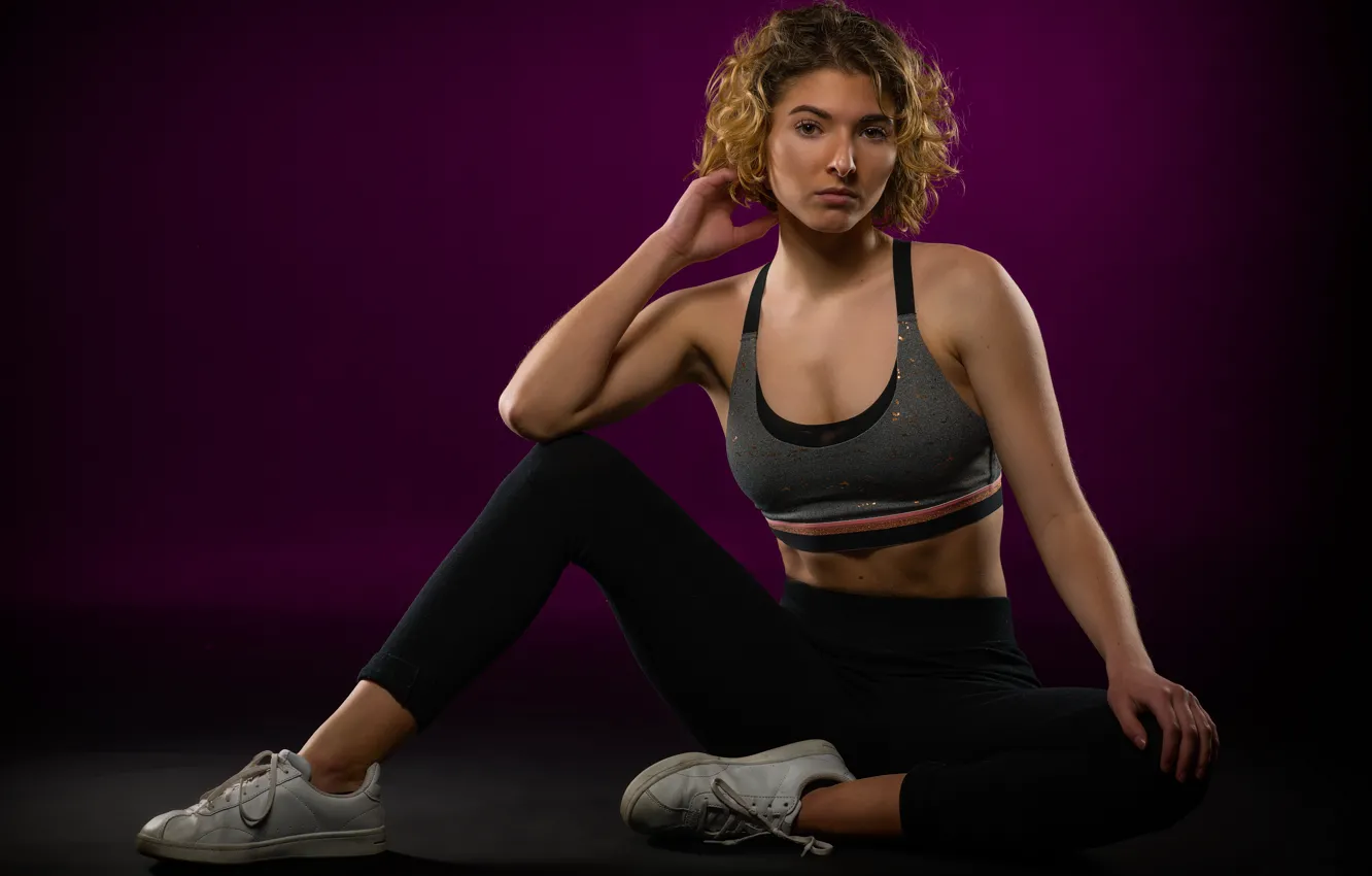 Photo wallpaper girl, figure, Fitness, HLS