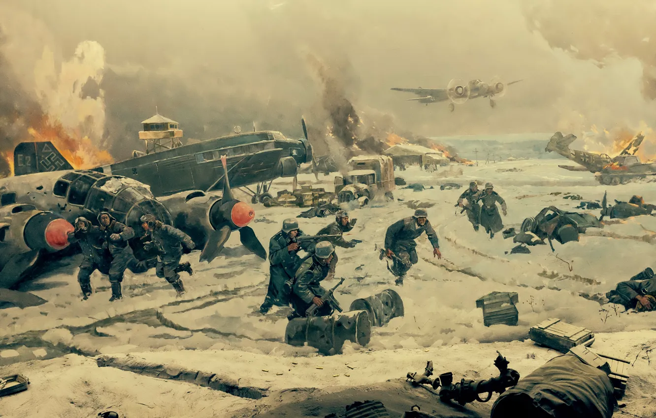 Photo wallpaper panorama, Museum, fragment, the hero-city of Volgograd, "Battle of Stalingrad"