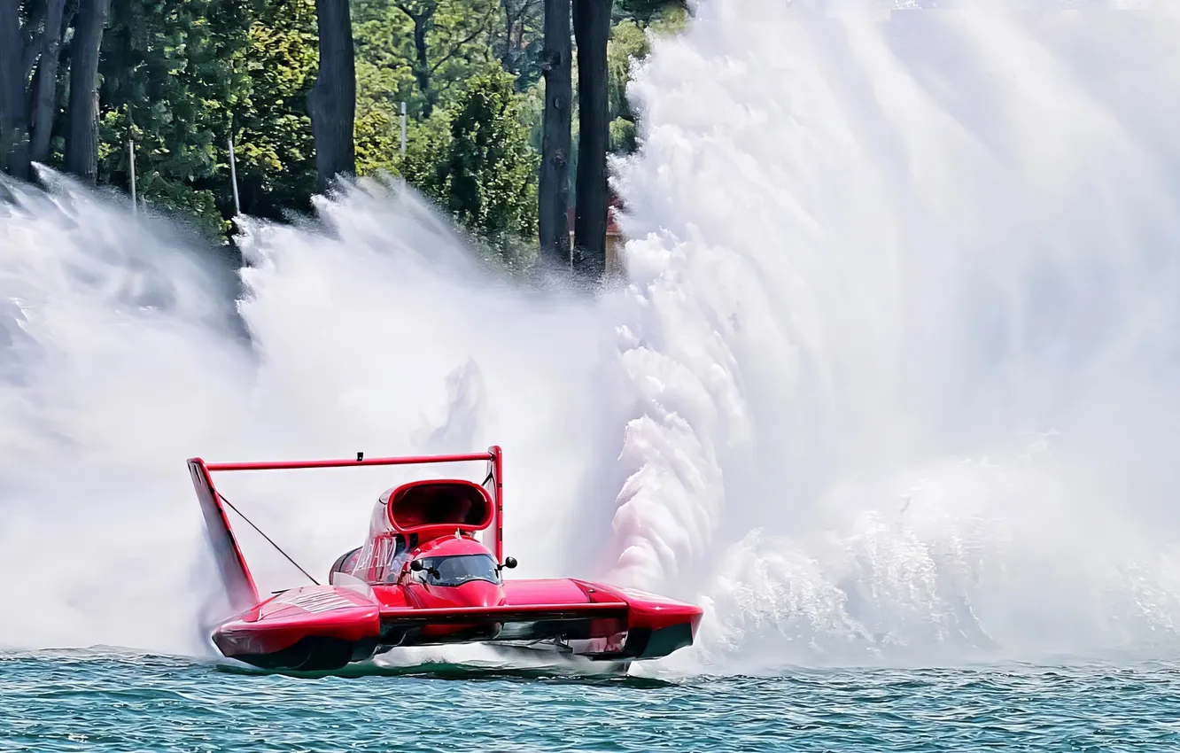 Photo wallpaper race, boat, speed