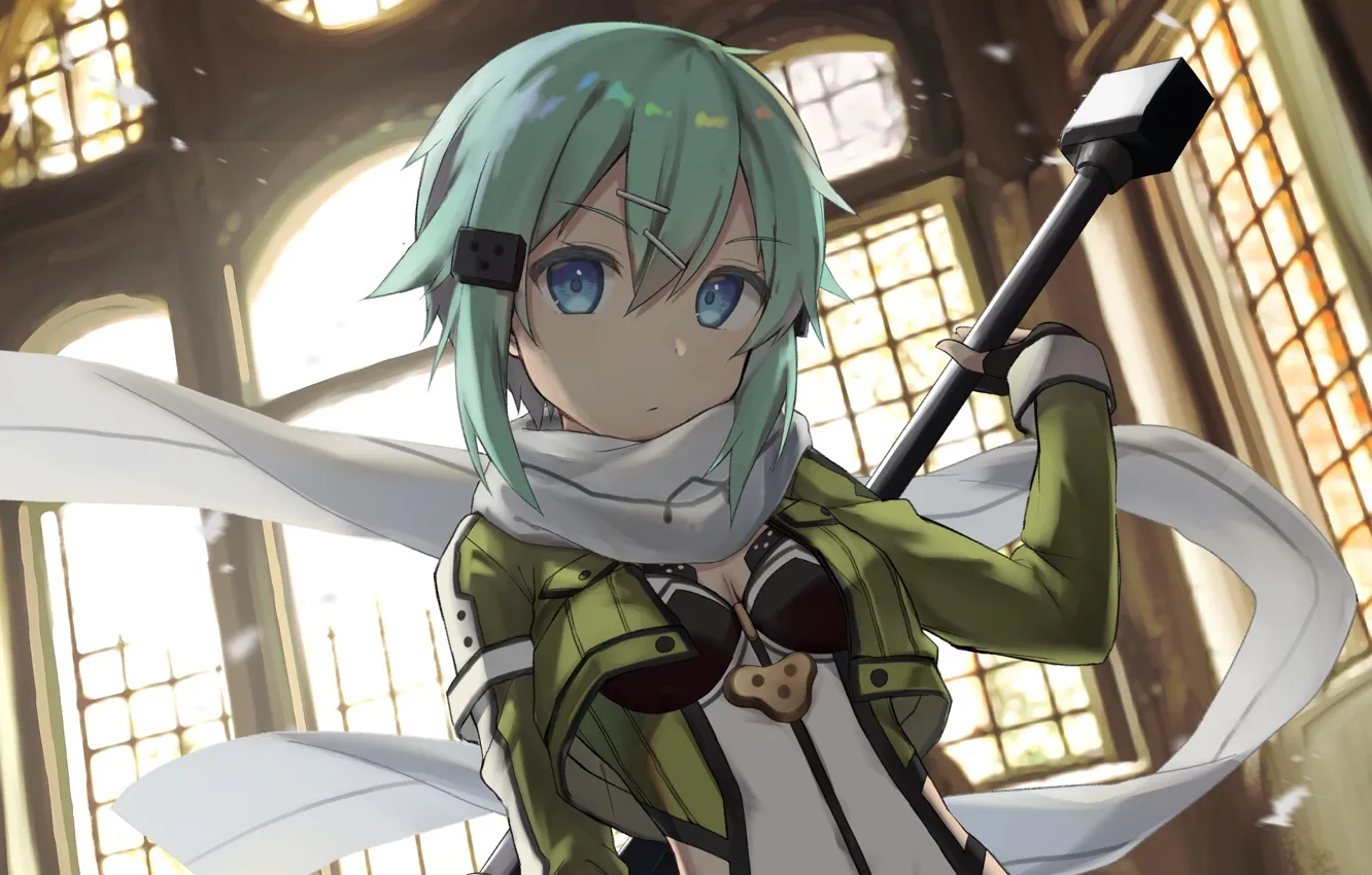 Photo wallpaper look, anime, art, sword art online, sword art online, sinon