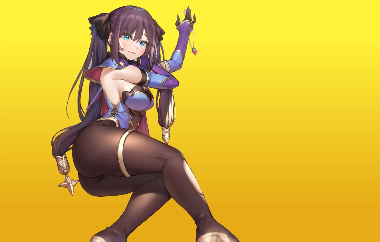 Photo wallpaper kawaii, girl, sexy, gold, ass, boobs, yellow, anime