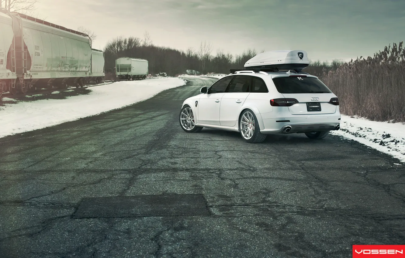 Photo wallpaper machine, auto, snow, Audi, auto, Vossen, Wheels