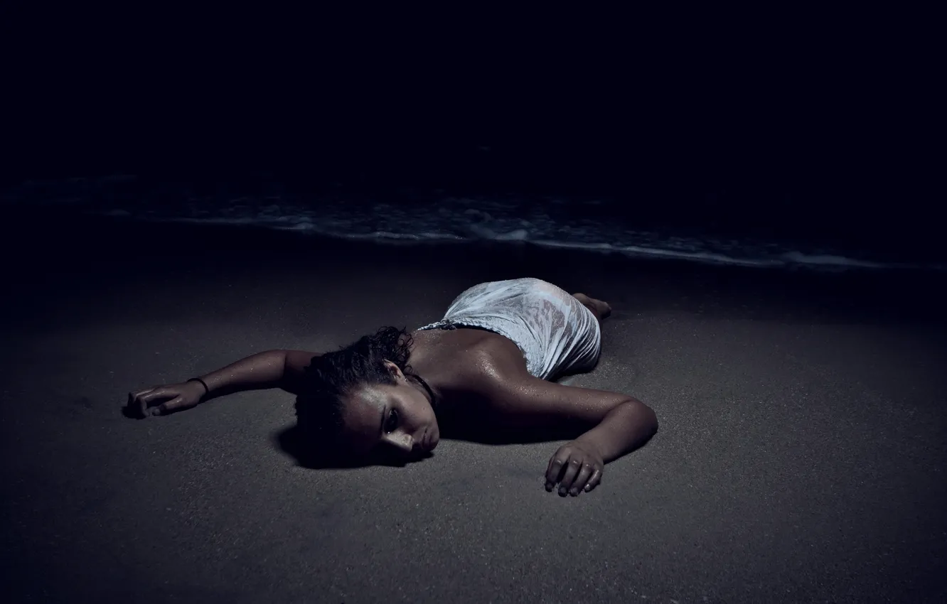 Photo wallpaper sand, water, girl, photographer, girl, photography, photographer, Brian Storey