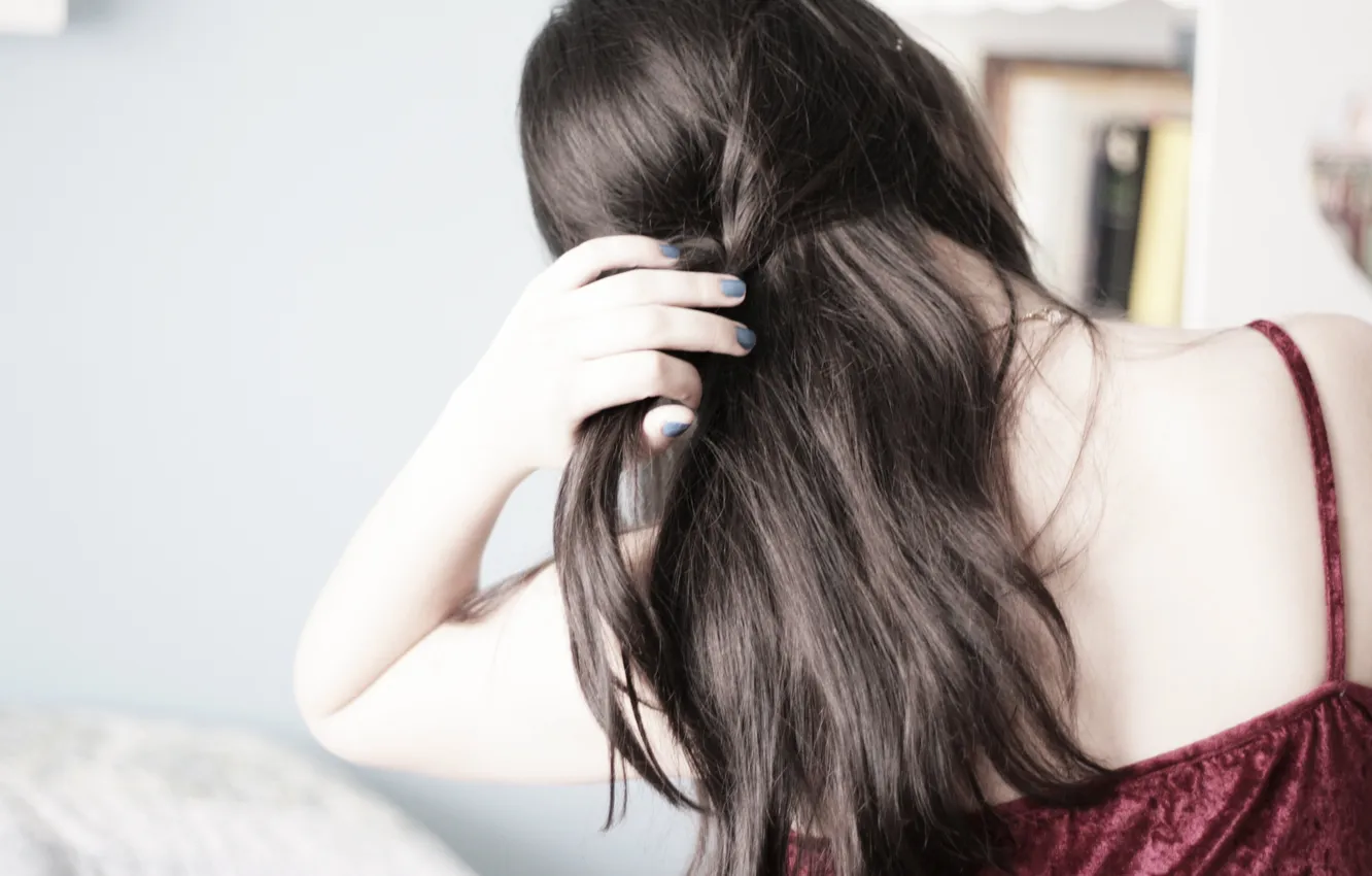 Photo wallpaper girl, background, Wallpaper, mood, woman, hair, brunette