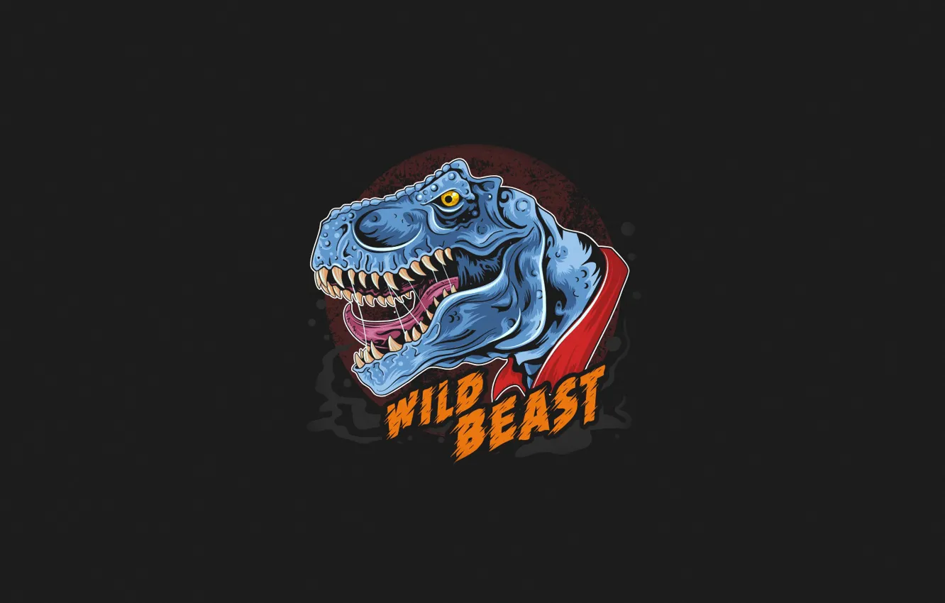 Photo wallpaper face, style, background, dinosaur, minimalism, head, art, mouth