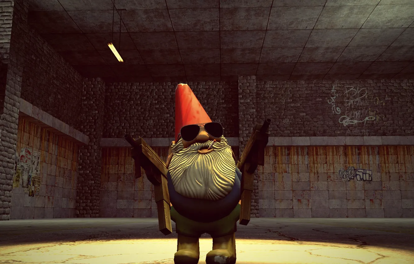 Photo wallpaper Fallout, dwarf, render, HL2, garden gnome