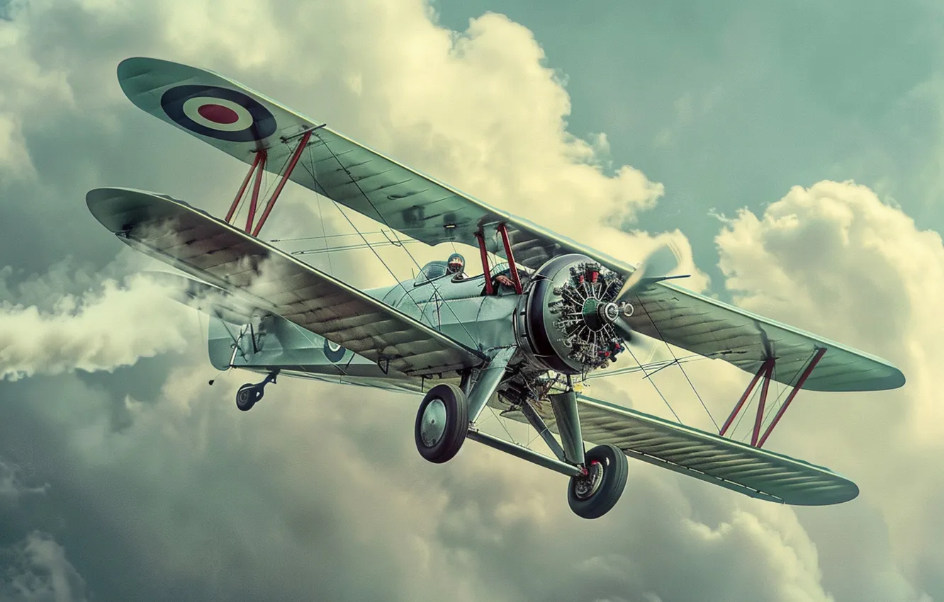 Photo wallpaper flight, aviation, technique, the plane, AI art, neural network