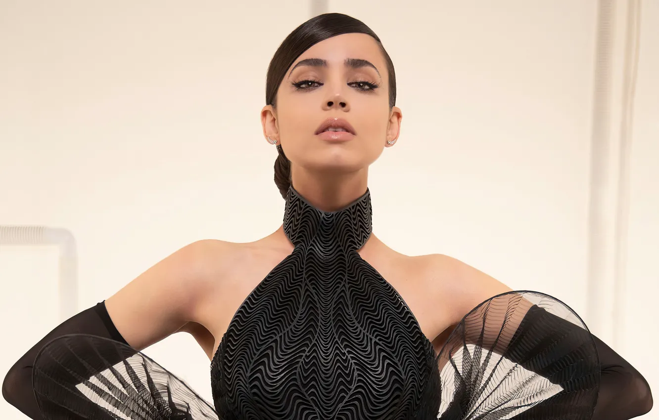 Photo wallpaper eyes, look, girl, makeup, actress, brunette, beauty, Vogue