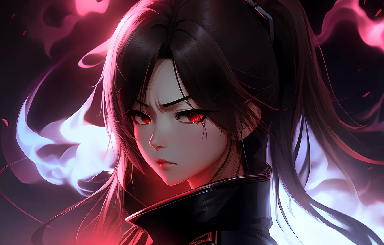 Photo wallpaper girl, bokeh, look, digital art, portrait, digital art, artificial intelligence, Stable Diffusion