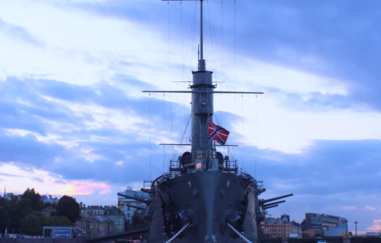 Photo wallpaper ship, Aurora, Museum, cruiser