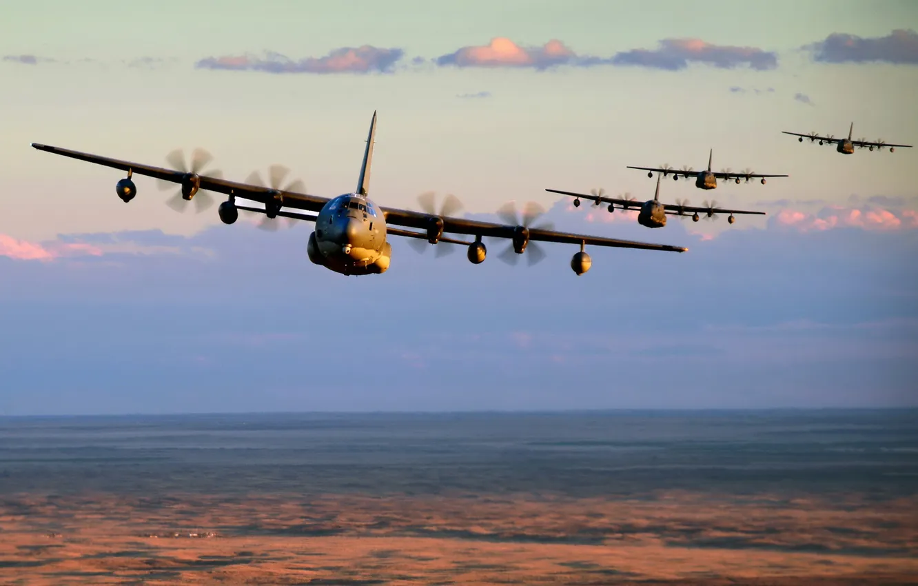 Photo wallpaper New Mexico, formation, MC-130J