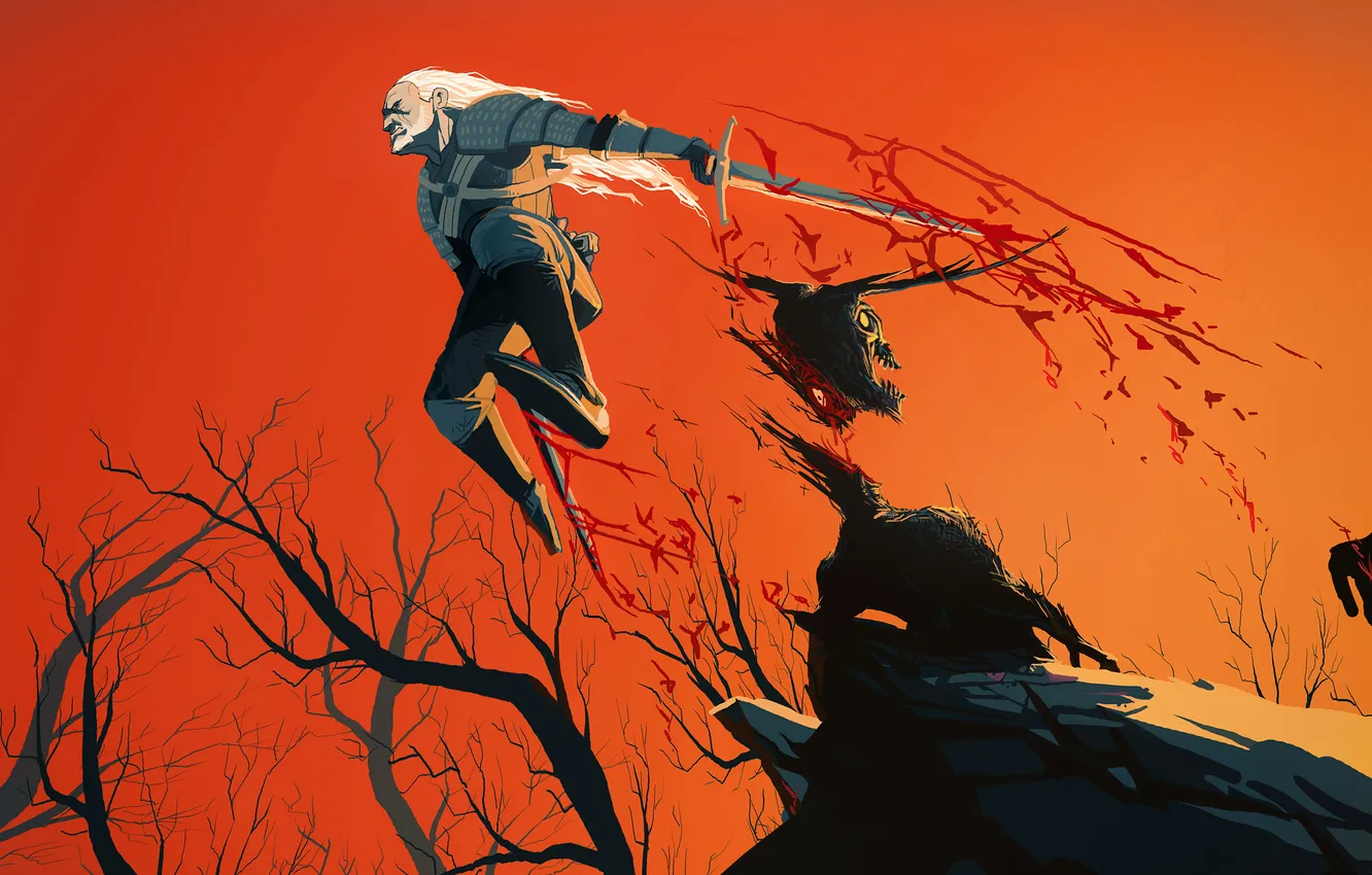 Photo wallpaper wolf, the Witcher, Geralt of Rivia, the Witcher