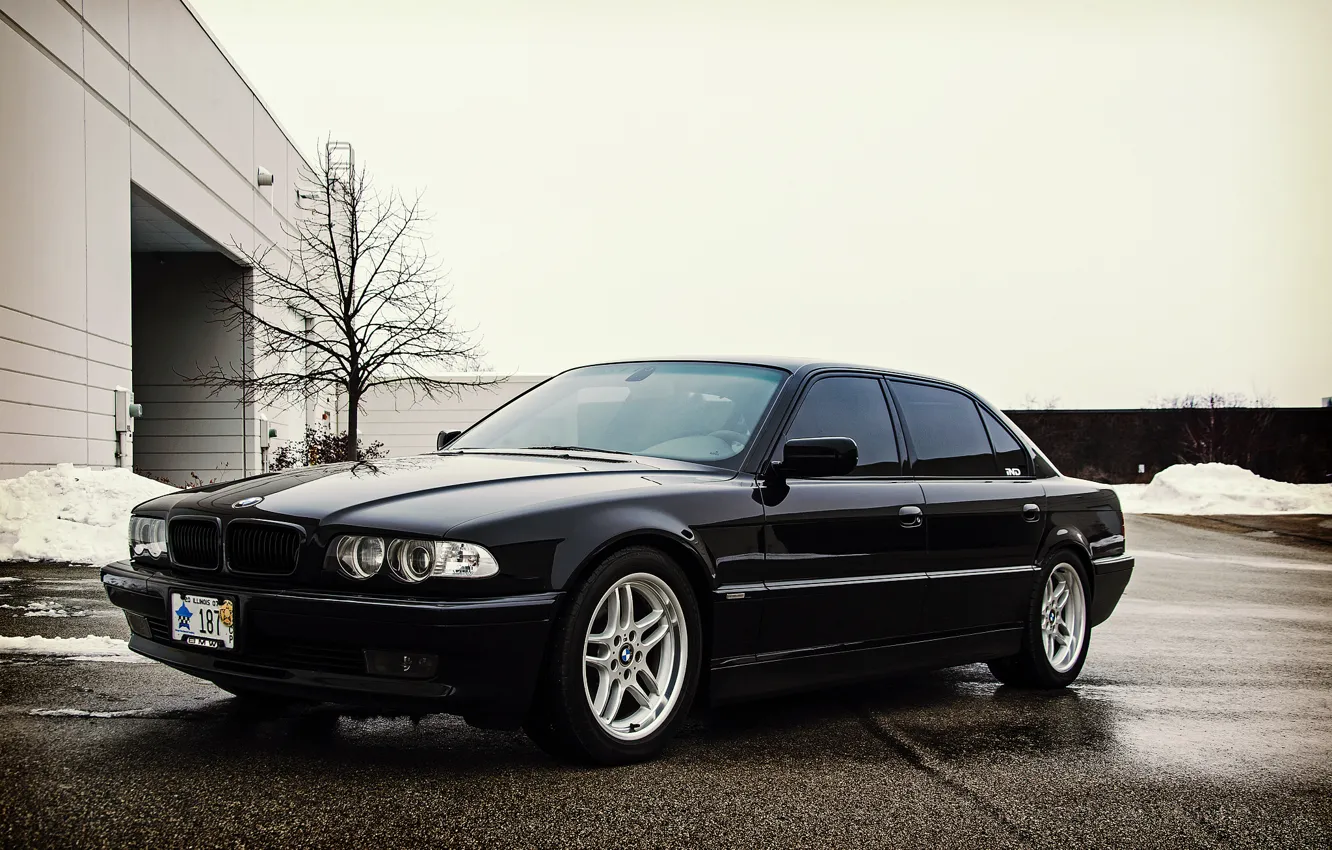 Photo wallpaper lights, bmw, BMW, classic, e38, 740i