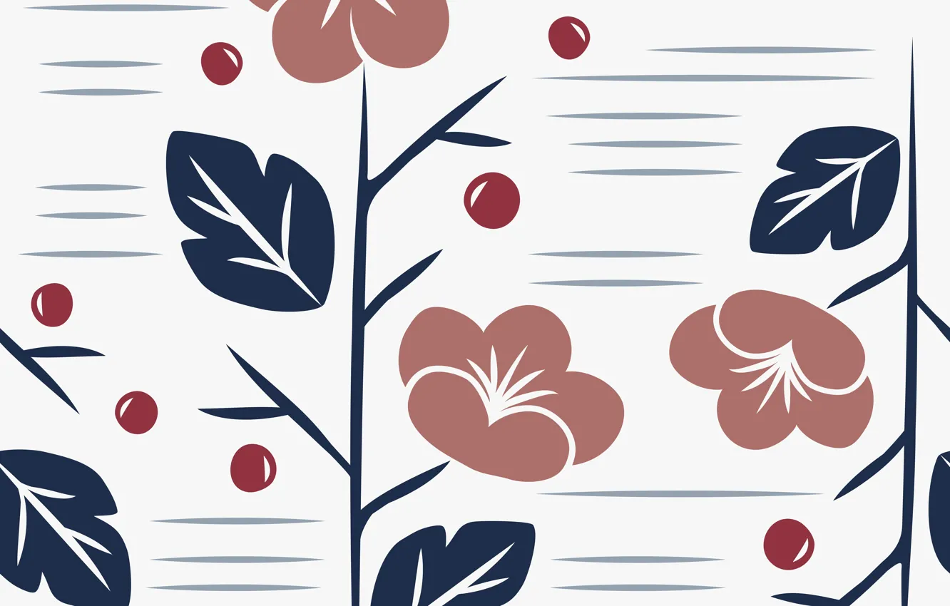 Photo wallpaper flowers, background, texture, style, pattern, floral