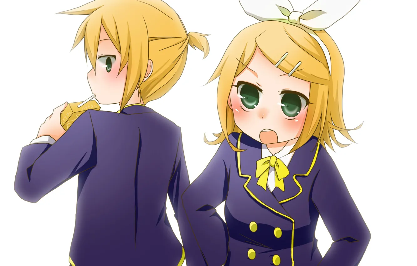 Photo wallpaper vocaloid, two, Vocaloid, Kagamine Len, Kagamine Rin