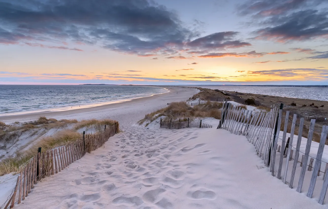 Photo wallpaper sea, beach, Rhode Island, Watch Hill