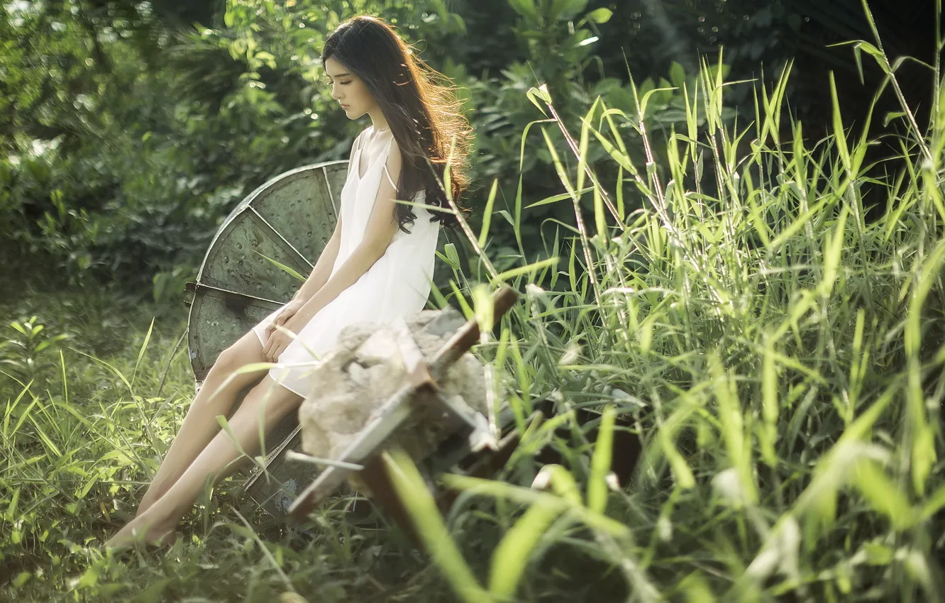 Photo wallpaper summer, girl, mood, Asian