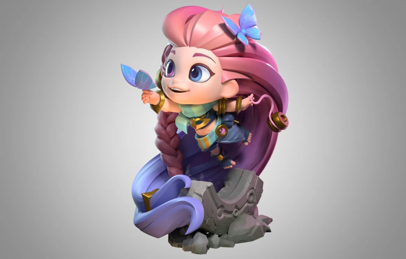 Photo wallpaper fantasy, the game, art, figures, children's, Riot Games, DragonFly Studio, Zoe XL figure