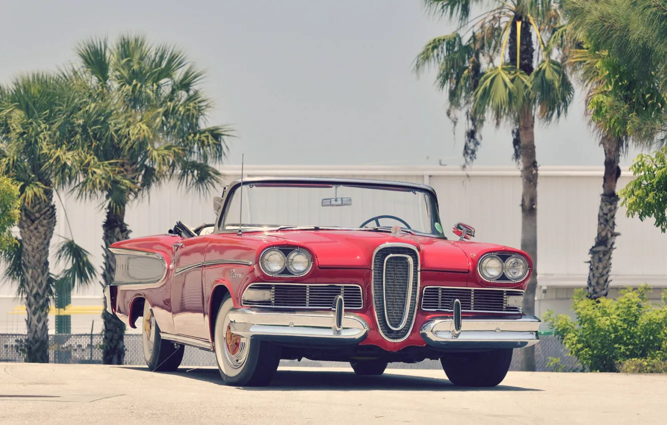 Photo wallpaper Red, Convertible, Luxury, Edsel Pacer