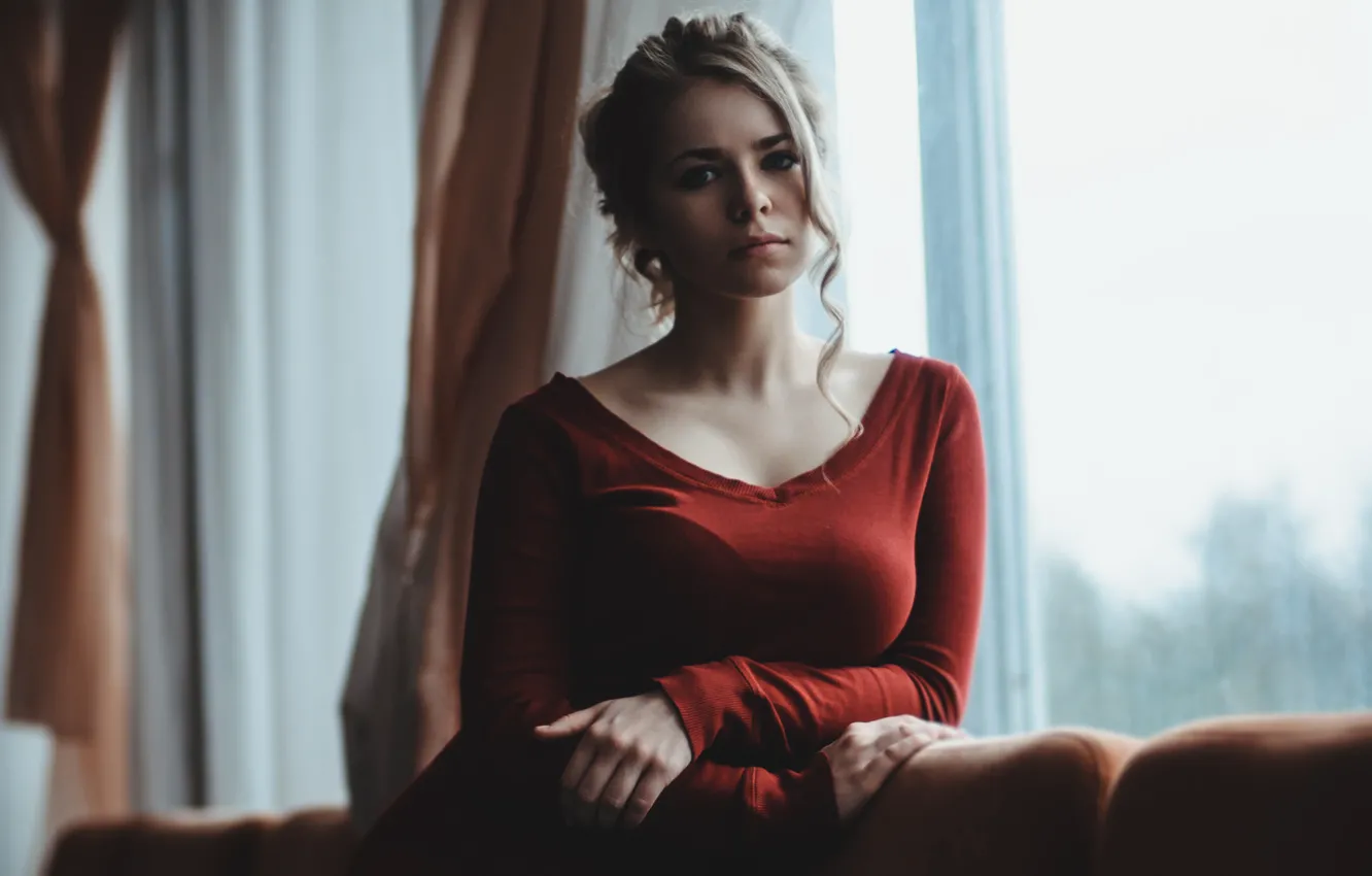 Photo wallpaper girl, photographer, curls, Alexei Morozov