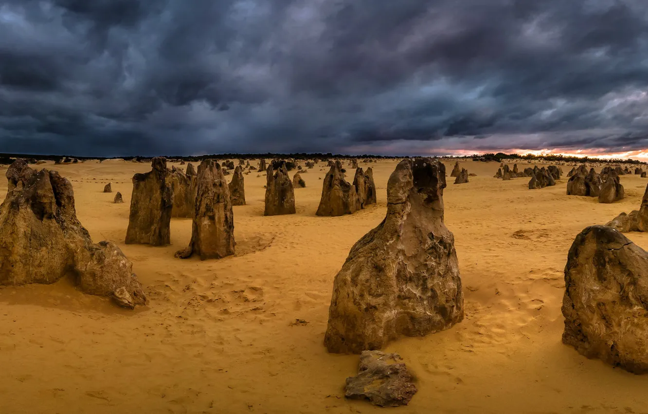Photo wallpaper Western Australia, limestone formations, national Park Nambung