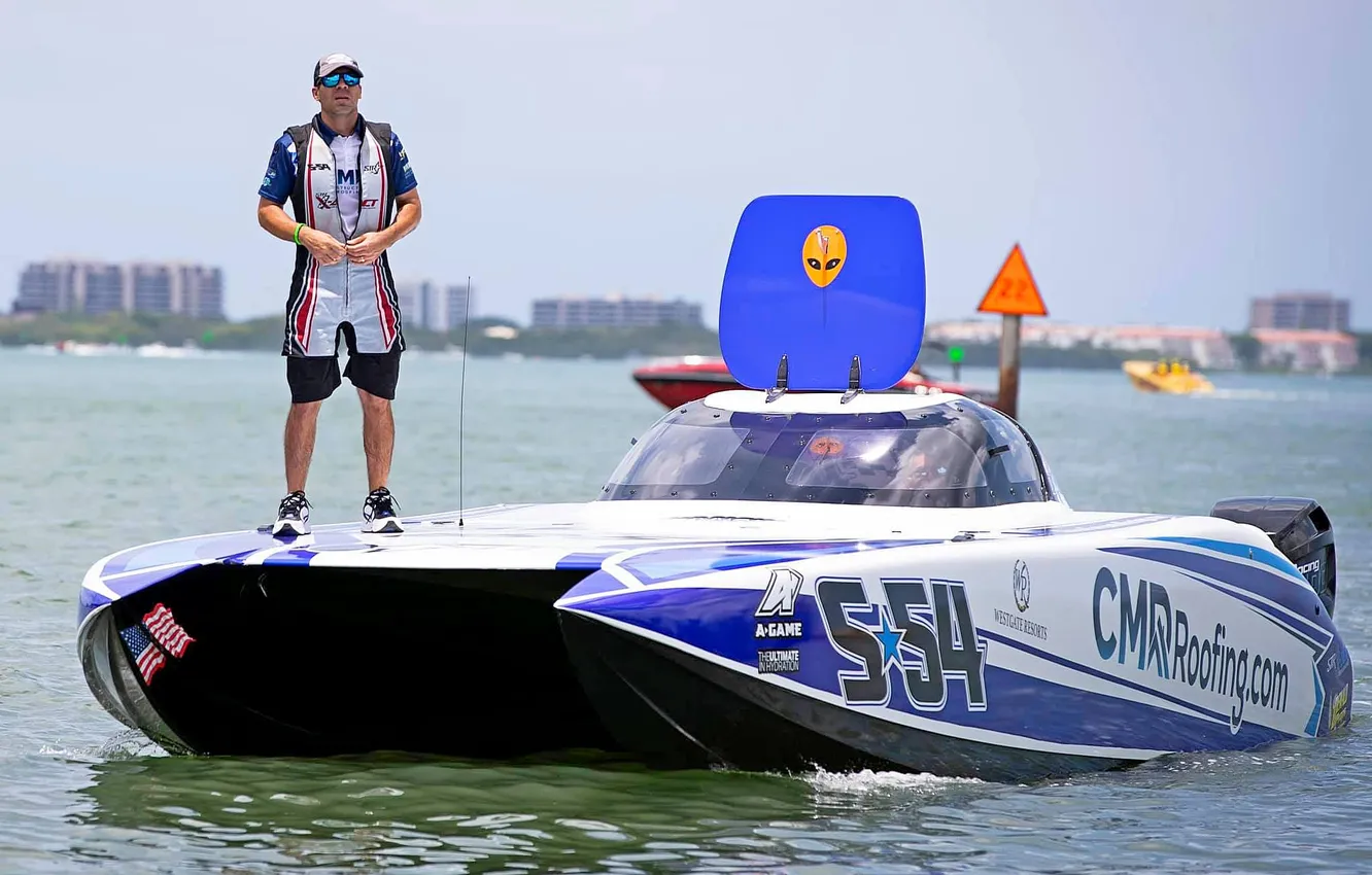 Photo wallpaper race, boat, speed