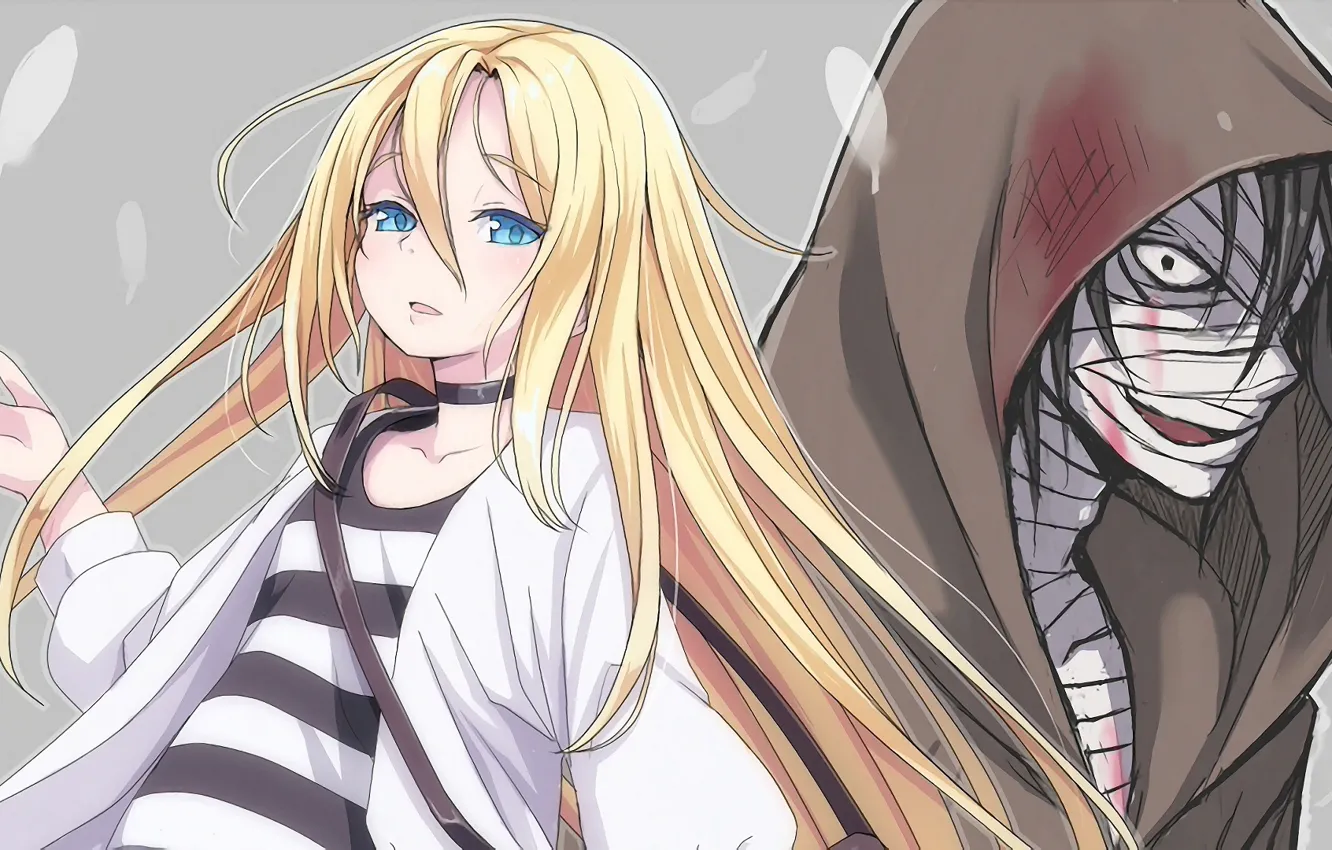 Photo wallpaper girl, guy, Angel bloodshed, Satsuriku no Tenshi