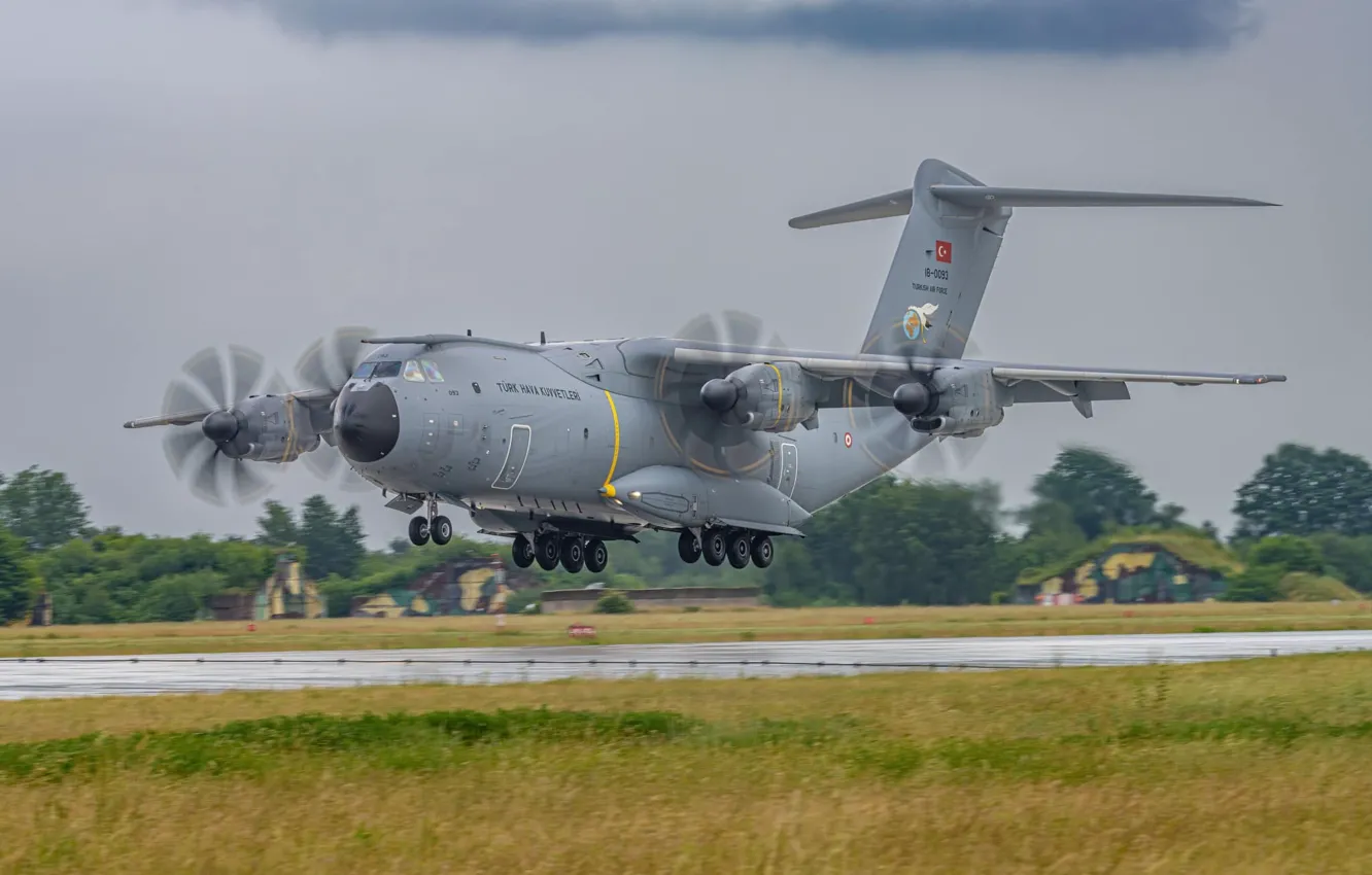 Photo wallpaper Airbus, Airport, A400 M, Turkish Air Force