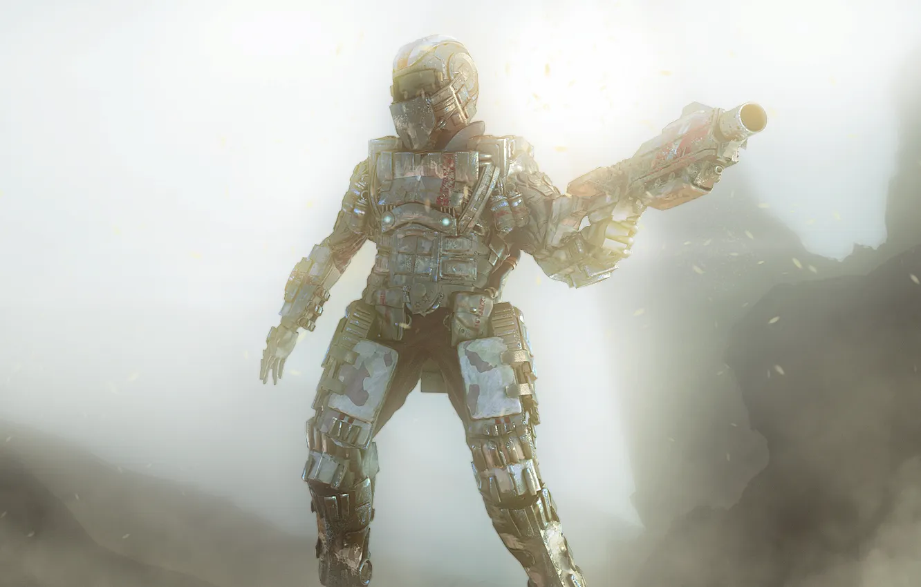 Photo wallpaper weapons, art, soldiers, armor