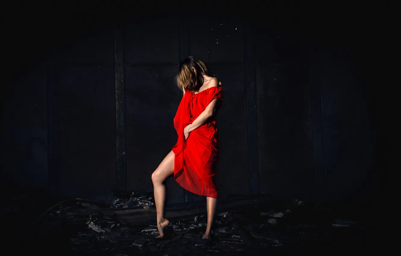 Photo wallpaper girl, pose, background