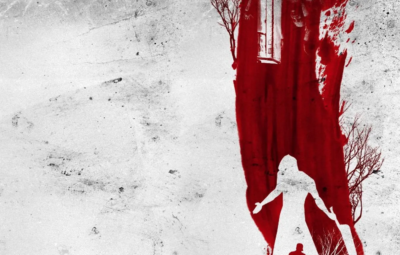 Photo wallpaper white, background, blood