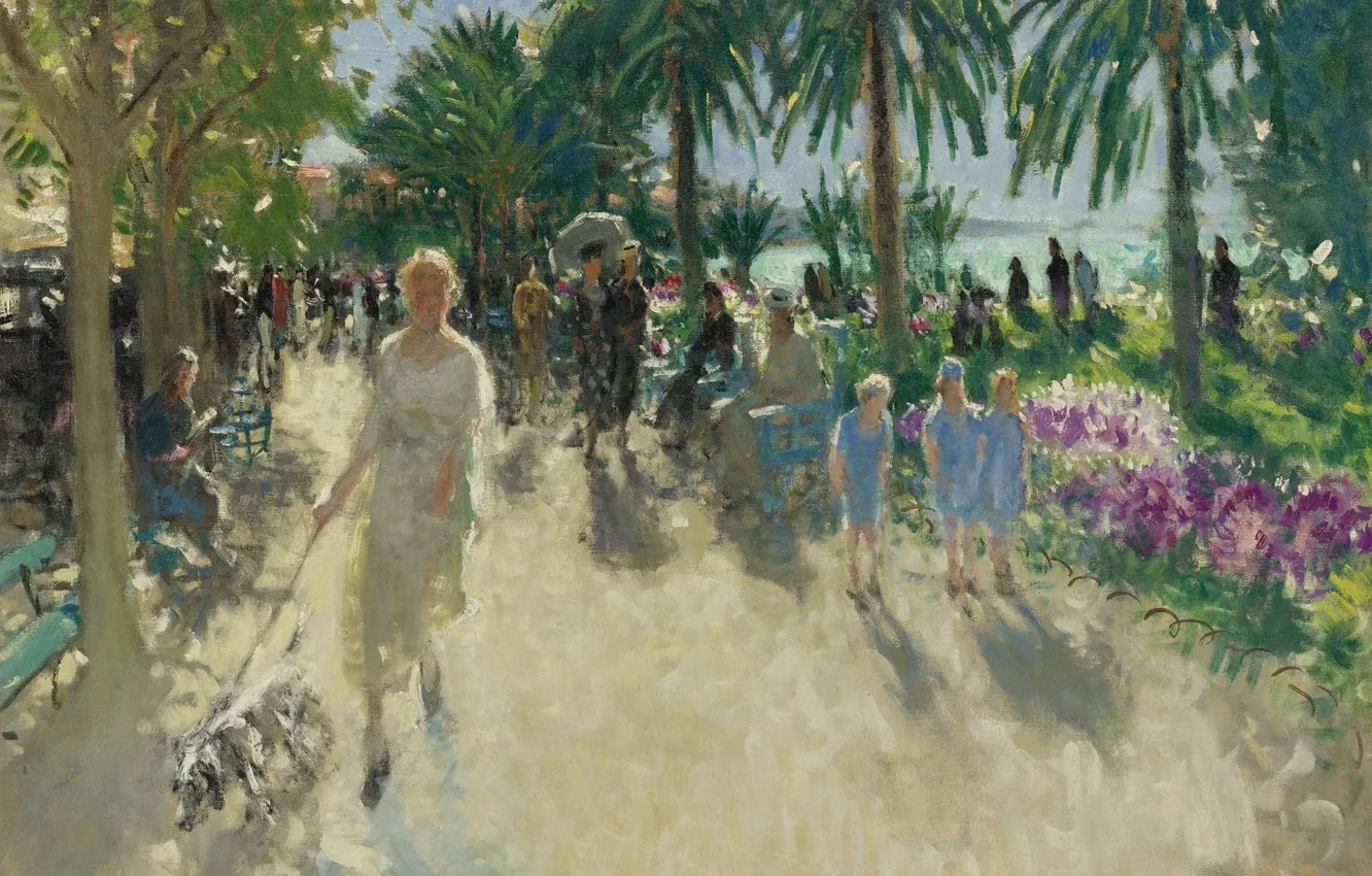Photo wallpaper picture, This is a gem. Cannes, the urban landscape, Pierre Eugène Montesin, Pierre-Eugene Montezin