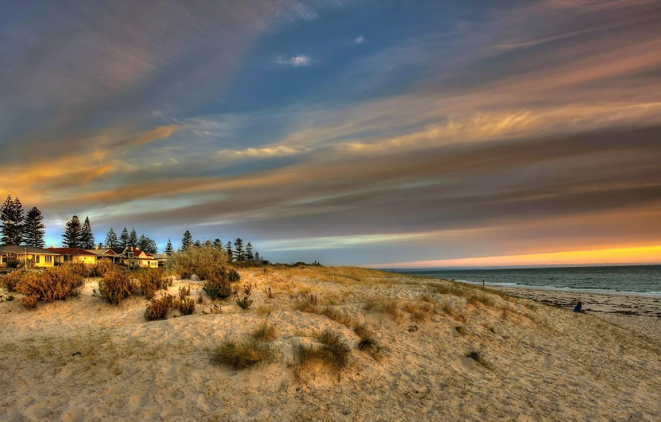 Photo wallpaper landscape, Australia, South Australia, Adelaide, West Beach