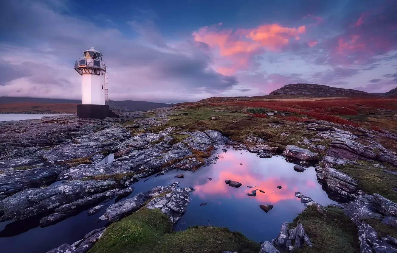 Photo wallpaper sea, shore, lighthouse