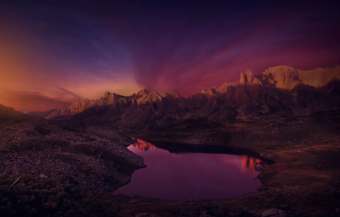Photo wallpaper the sky, landscape, mountains, nature, stones, rocks