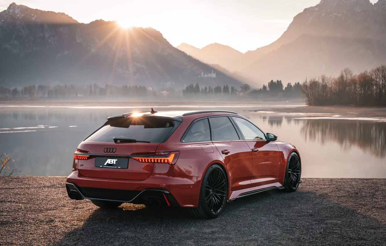Photo wallpaper Audi, Red, RS6