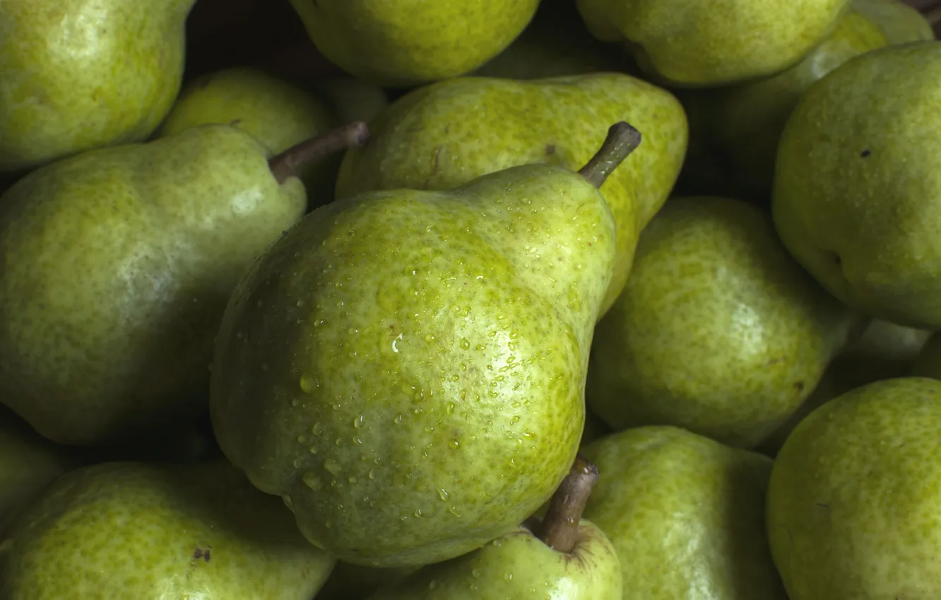 Photo wallpaper macro, fruit, fruit, pear