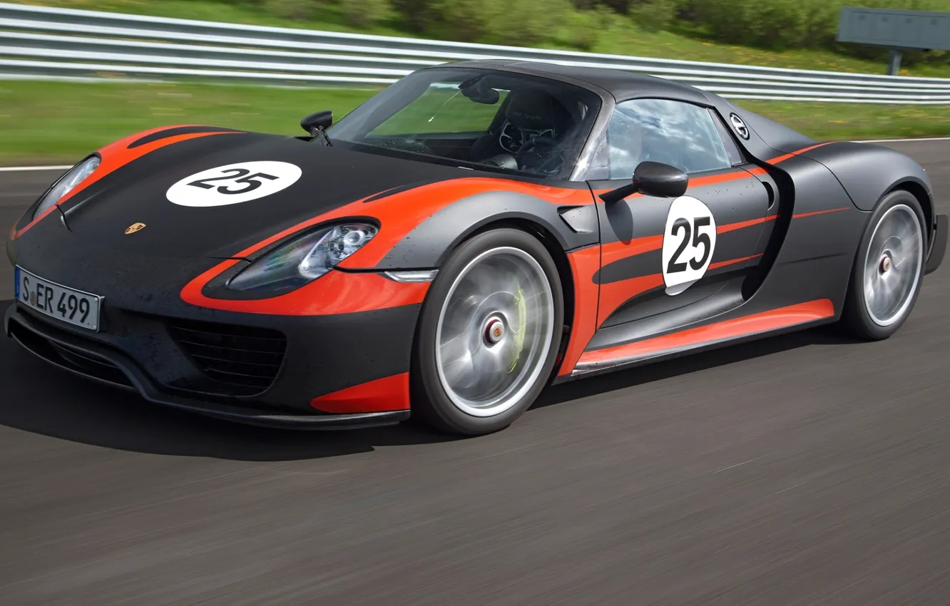 Photo wallpaper background, Prototype, Porsche, prototype, Porsche, Spyder, 918, racing track
