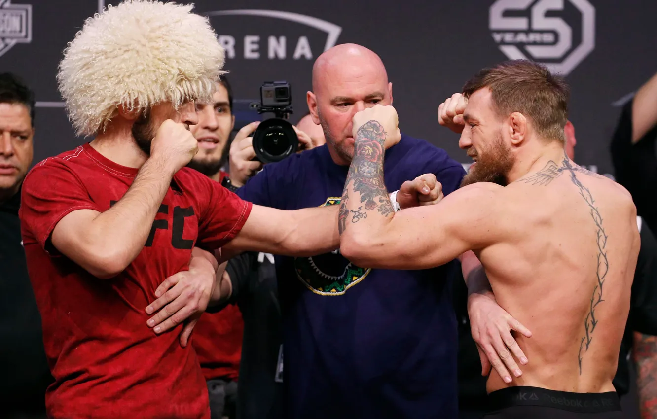Photo wallpaper eagle, Eagle, ufc, Conor McGregor, Conor McGregor, Khabib Nurmagomedov, Hat, Khabib Nurmagomedov
