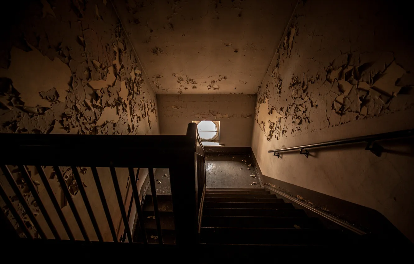 Photo wallpaper interior, window, ladder