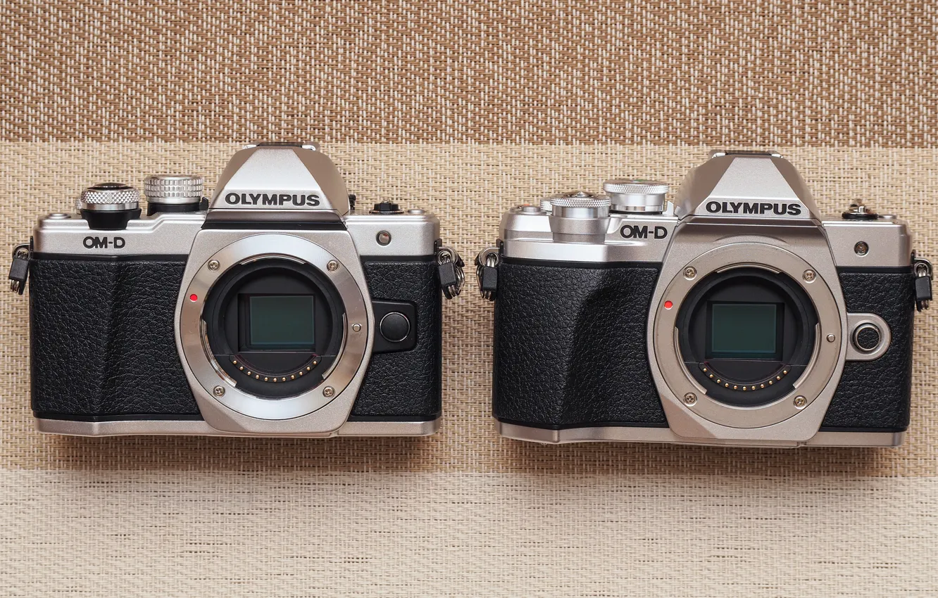 Photo wallpaper pair, cameras, Olympus OM-D