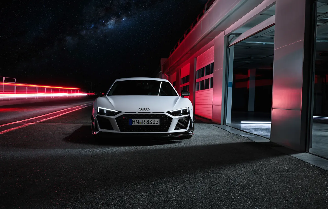 Photo wallpaper Audi, front view, R8, Audi R8 Coupe V10 GT RWD