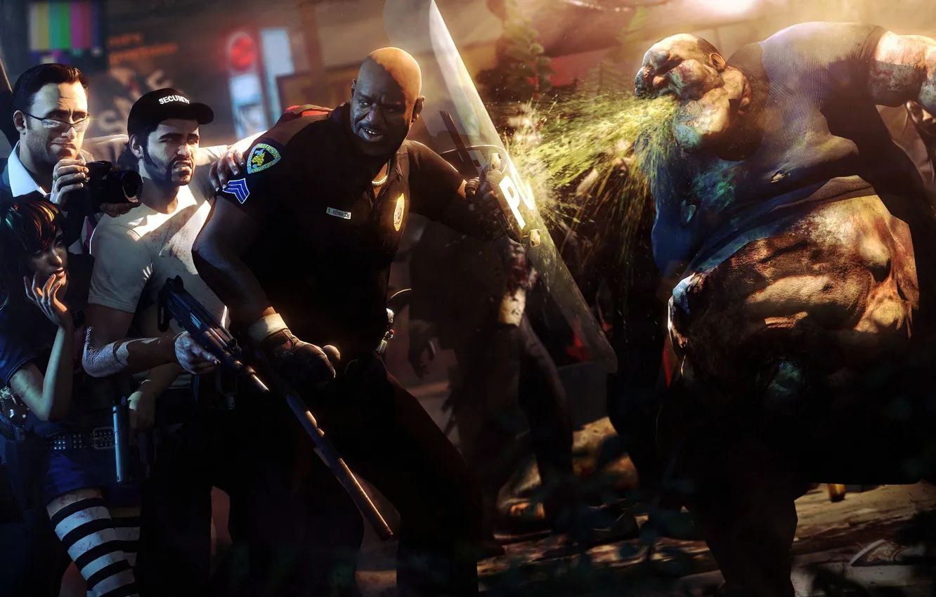 Photo wallpaper fat, left 4 dead, Ellis, coach, Nick, Boomer, Attack