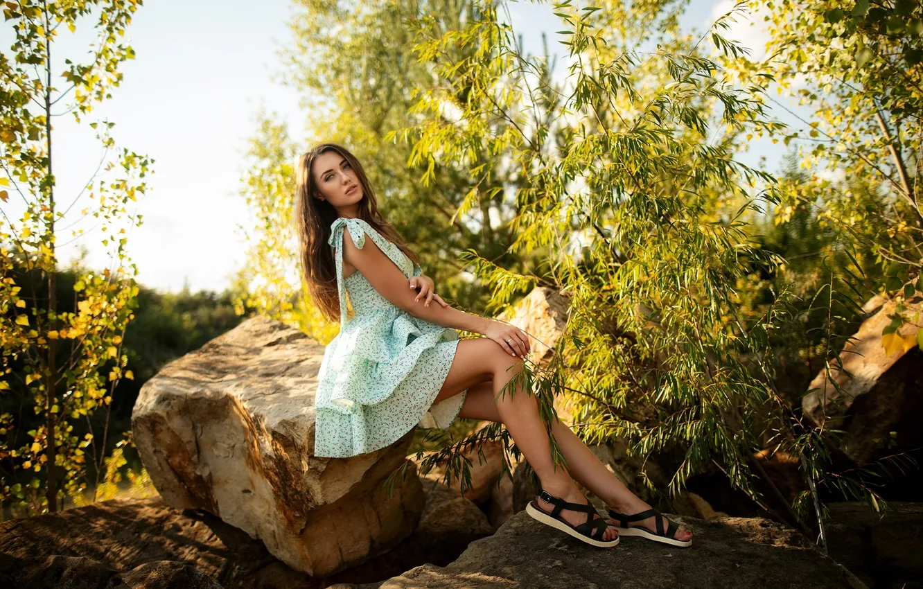 Photo wallpaper girl, nature, sexy, Wallpaper, sweetheart, model, bright, makeup