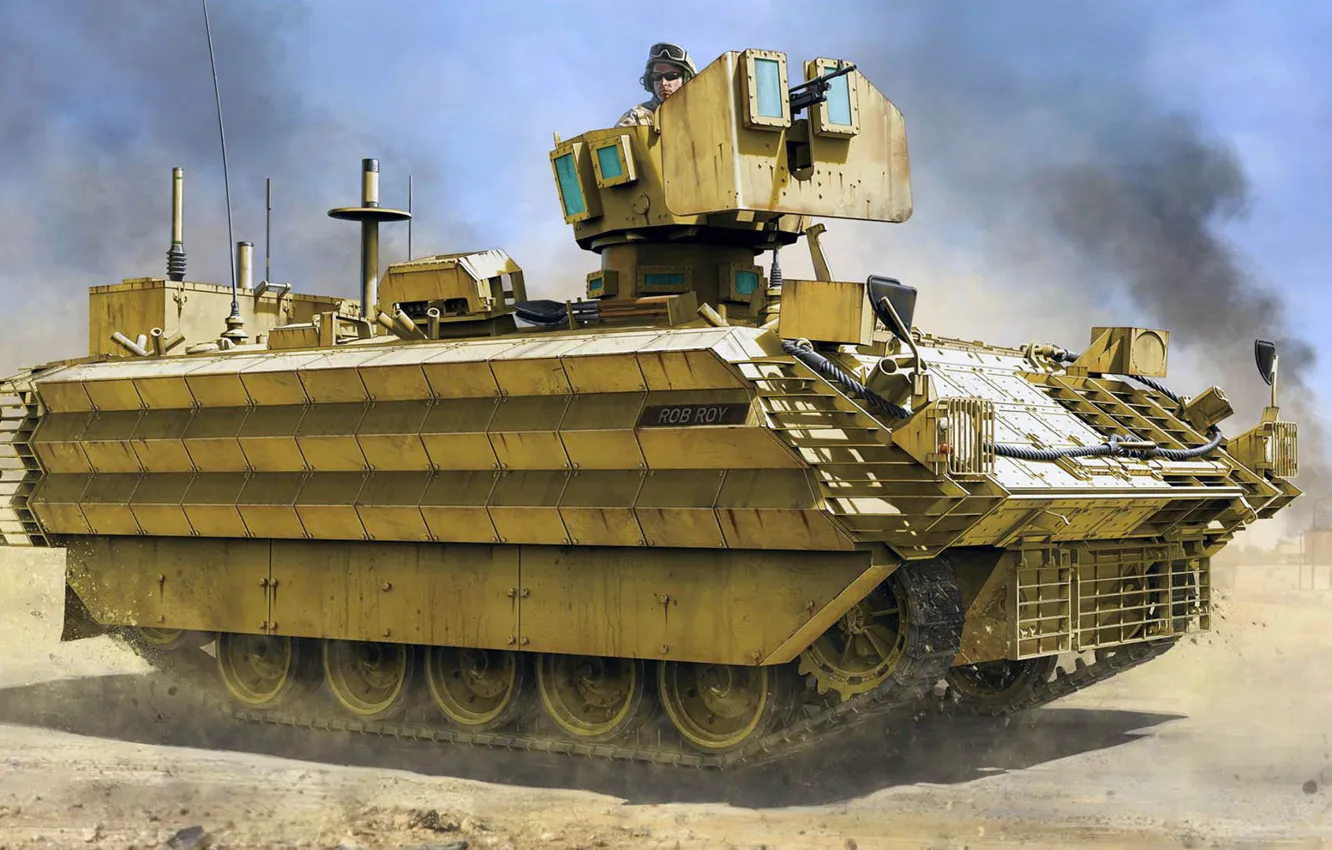 Photo wallpaper Bulldog, Mk.3, FV432, limited use in the war against Iraq, British armored personnel carrier