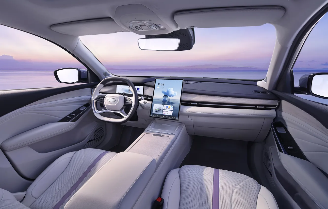 Photo wallpaper style, the wheel, salon, Geely