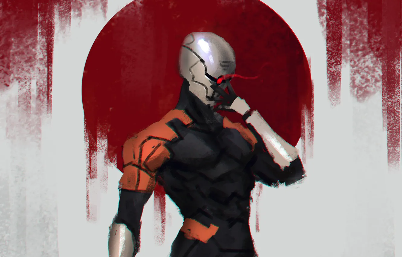 Photo wallpaper metal gear solid, art, Metal Gear, cyborg, cyborg ninja, Frank Jaeger, Null, Gray Fox