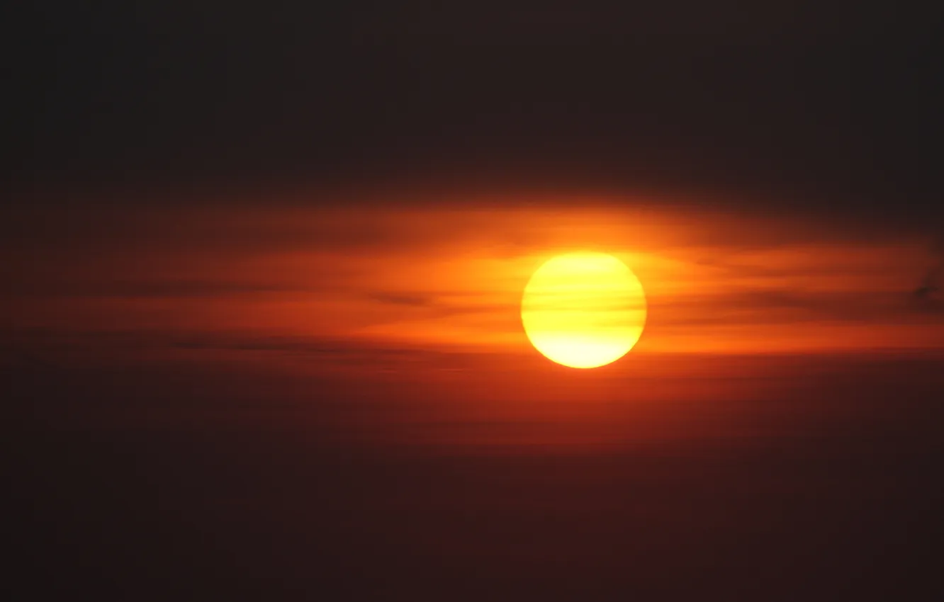 Photo wallpaper the sky, clouds, sunset, romance, beauty