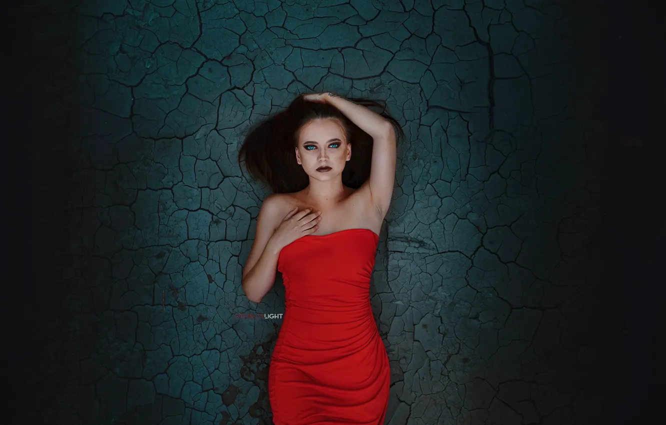 Photo wallpaper girl, makeup, dress, Alexander Drobkov-Light, Eva Lapenko