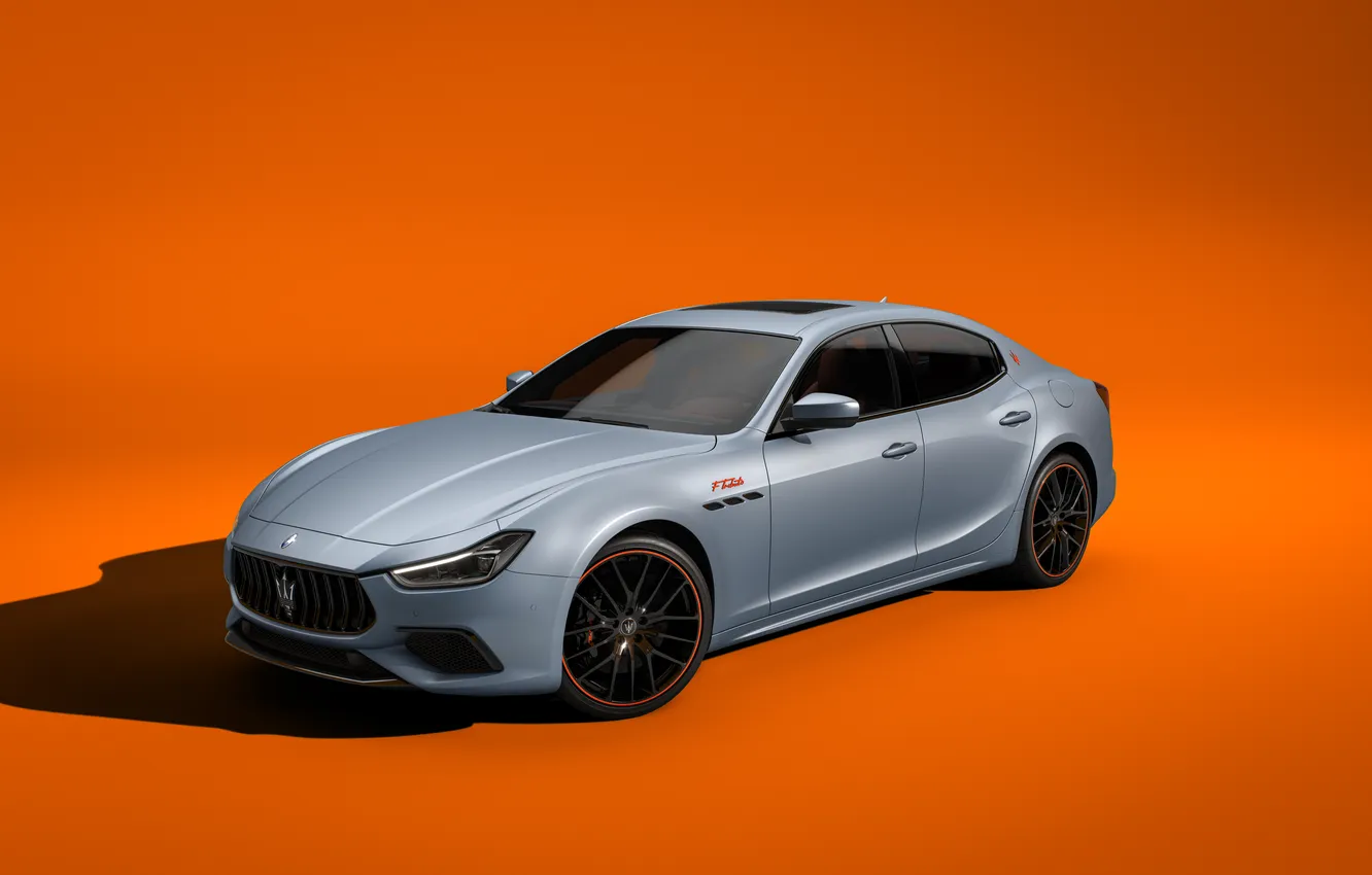 Photo wallpaper Maserati, orange, Ghibli